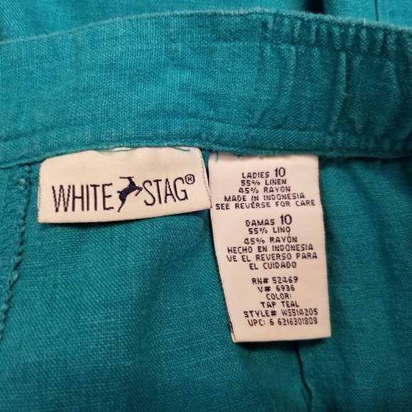 Vintage White Stag Turquoise High Waist Short - Picture 7 of 7